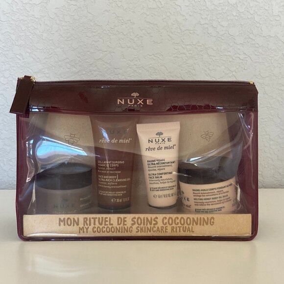 NUXE Rêve de Miel Cocooning Set – 4 Skincare Items + Pouch (New) - Picture 1 of 8